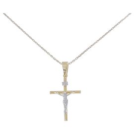 Autre Marque Collier Croix Au750 Doré
