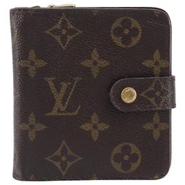 Louis Vuitton Compact Zippe Monogram Canvas Castaño
