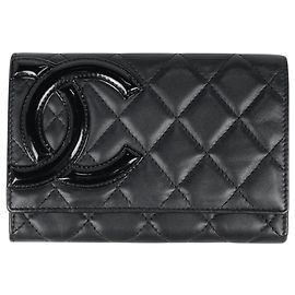 Carteira bi-fold Chanel Matelassé Black Preto
