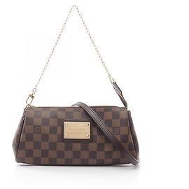 Sac à main 2-Way Louis Vuitton Eva Damier Ebene Marron