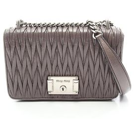 Bolsa de Ombro Miu Miu Madras Marrom