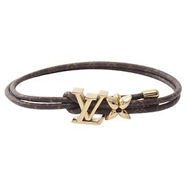 Bracciale Louis Vuitton LV Bloom Monogram Marrone D'oro