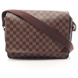 Borsa a tracolla/Borsa a mano Louis Vuitton Shelton MM Marrone Damier ebene