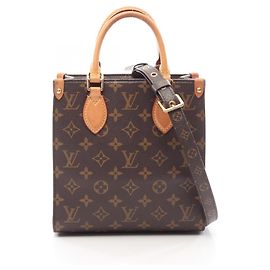 Louis Vuitton Sac Plat BB Monogram 2-Way Handbag Marrom