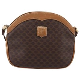 Céline Celine Macadam Shoulder Canvas Medium Marrone