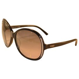 Fendi Óculos de sol oversize FF5099 em acetato preto Preto