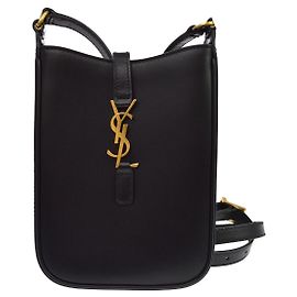 Autre Marque Saint Laurent Le 5 a 7 Vertical Leather Mini Noir