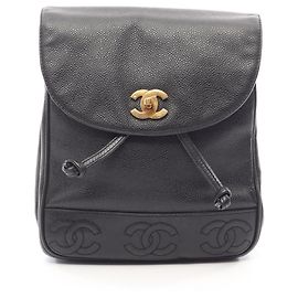 Mochila/Bolso Chanel Triple Coco Negro