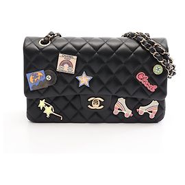 Borsa a tracolla Chanel Matelassé Double Flap Nero