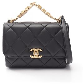 Borsa a tracolla 2-Way Mini Flap Chanel Matelassé Nero