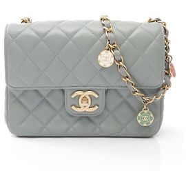Borsa a tracolla Chanel Mini Matelassé Blu