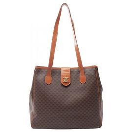 Céline Celine Macadam Tote Bag Brown