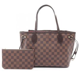 Louis Vuitton Neverfull PM Damier Ebene Tote Bag Brown