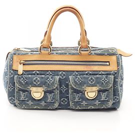 Borsa a mano Louis Vuitton Neo Speedy Monogram Denim Blu