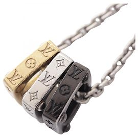 Collier Louis Vuitton Monogram Bold Argenté Doré
