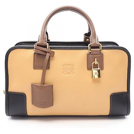 Borsa Loewe Amazona 28 Marrone Nero Beige