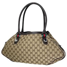 Gucci Brown GG Canvas Tote Bag Brown
