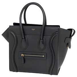 Céline Borsa a mano Celine Luggage Micro Shopper Nero