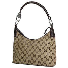 Gucci Brown GG Canvas Shoulder Bag Brown