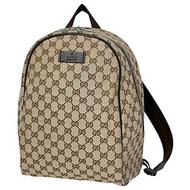 Gucci GG Pattern Backpack Brown