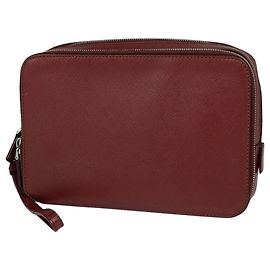 Bolsa de mão Prada em couro Saffiano vermelho Vermelho