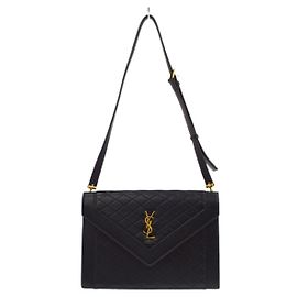 Autre Marque Saint Laurent Gaby Envelope Satchel Quilted Leather Mini Noir