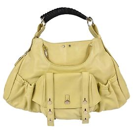 Autre Marque Saint Laurent Mombasa Hobo Leather Small Jaune