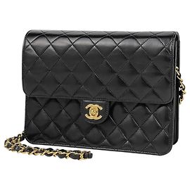 Sac à épaule Chanel Matelassé Single Flap Noir