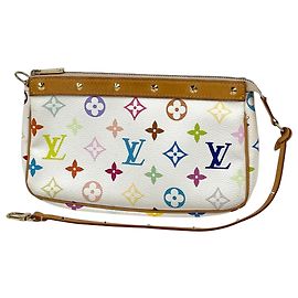 Louis Vuitton Monogram Multicolore Pochette Accessoires Bianco