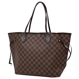 Saco Tote Louis Vuitton Neverfull MM Marrom Damier ebene