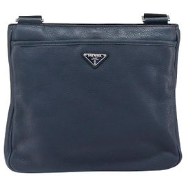 Prada Messenger Saffiano Leather Medium Navy blue