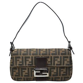 Bolsa Bucket Fendi Zucca Mamma Marrom