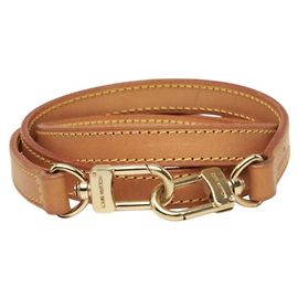 Louis Vuitton Brown and Gold Shoulder Strap Brown Golden
