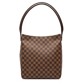 Bolsa de Ombro Louis Vuitton Damier Looping GM Marrom