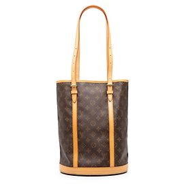 Louis Vuitton Monogram Bucket GM Tote Bag Brown