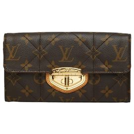 Louis Vuitton Monogram Etoile Portefeuille Sarah Long Wallet Brown
