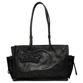 Loewe Crown Stud Shopper Tote Bag Schwarz