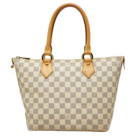 Louis Vuitton Damier Azur Saleya PM Tote Bag Weiß