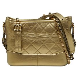 Borsa a tracolla con catena Chanel Coco Mark Gabrielle D'oro