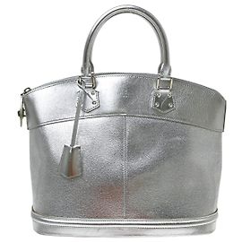 Louis Vuitton Suhali Lockit Leather MM Prata