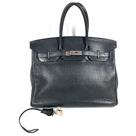 Hermès Borsa Tote Hermes Birkin 35 Nero