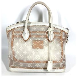 Sac Tote Louis Vuitton M40699 Transparency Monogram Lockit Blanc