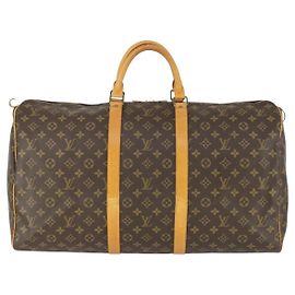 Louis Vuitton Keepall Monogram Canvas 55 Castaño
