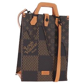 Louis Vuitton Nigo Limited Edition Giant Damier and Monogram Canvas Mini Marrone