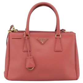 Prada Galleria Double Zip Saffiano Leather Medium Rosa