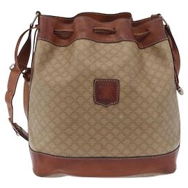 Céline Celine Macadam Shoulder Canvas Medium Bege