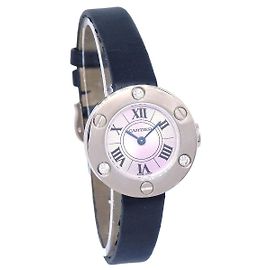 Cartier Love 6 Diamond Quartz Weißgold und Leder 24 Andere