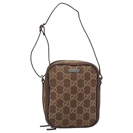Gucci Borsa a Tracolla Canvas Large Marrone