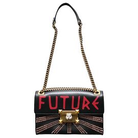 Gucci Bolsa Future com fecho de tigre e cristais Preto