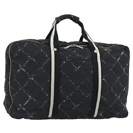 Chanel Travel Line Duffle Printed Nylon Large Noir